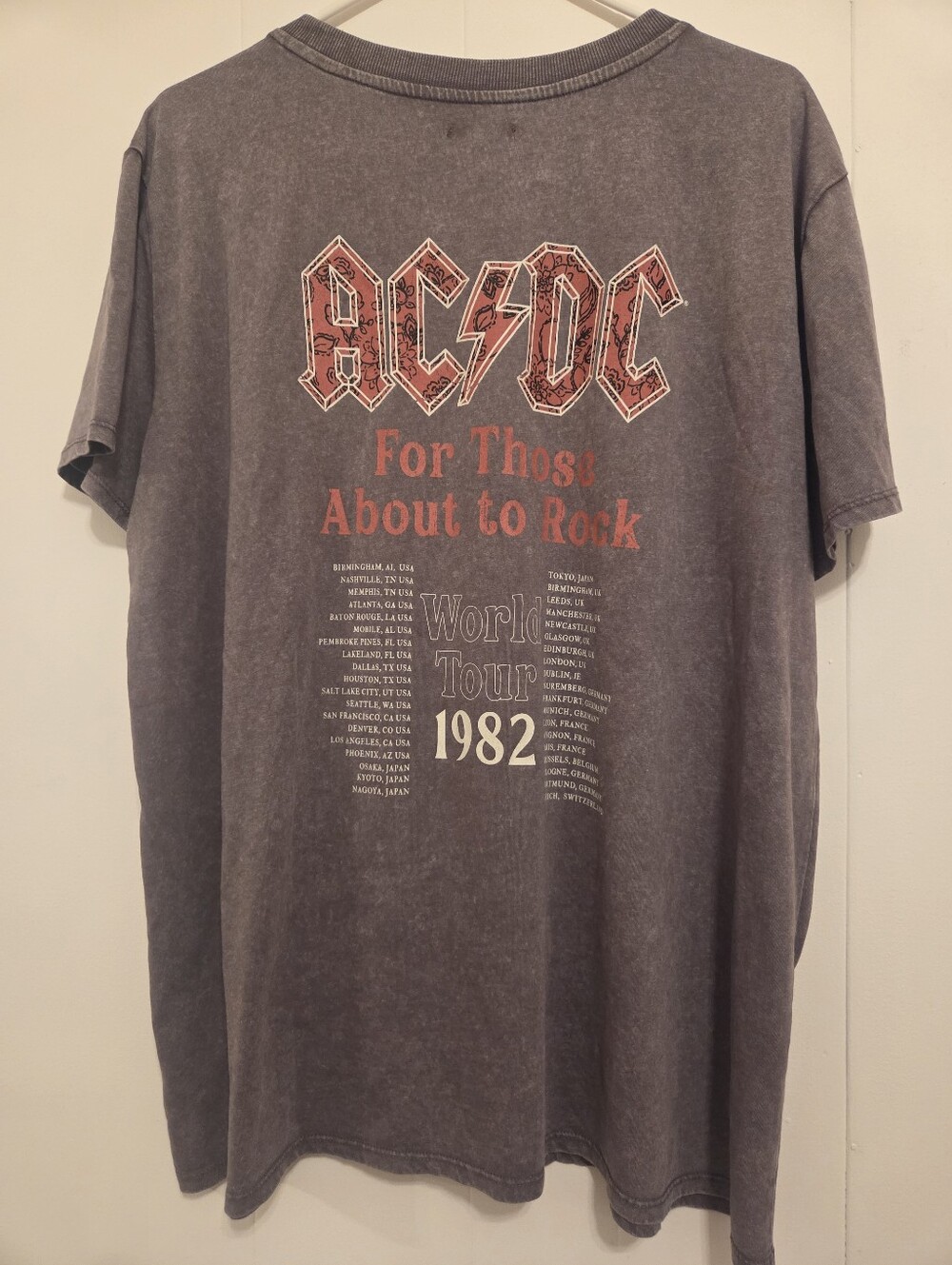 NWT  ACDC Oversized Tee with Logo Chest Print